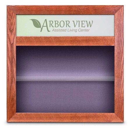 United Visual Products Outdoor Enclosed Combo Board, 42"x32", Bronze Frame/Grey & Cloud UVCB4232ODBZ-GREY-CLOUD